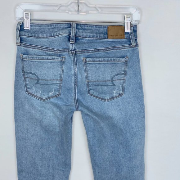 American Eagle Super Stretch Jegging Jeans Raw Hem - Picture 6 of 10